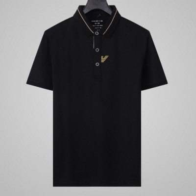 [알마니]Armani 2019 Mens Logo Silket Short Sleeved Tshirts - 알마니 2019 남성 로고 실켓 반팔티 Arm0623x.Size(l - 4xl).블랙