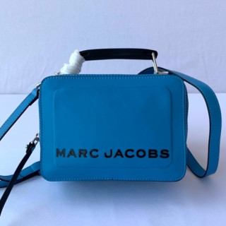 Mark Jacobs 2020 Leather Women Box Tote Shoulder Bag,20cm - 마크제이콥스 2020 레더 여성용 박스 토트 숄더백,MJB0153,20cm,블루