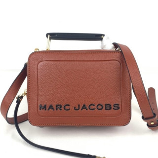 Mark Jacobs 2020 Leather Women Box Tote Shoulder Bag,20cm - 마크제이콥스 2020 레더 여성용 박스 토트 숄더백,MJB0155,20cm,브라운