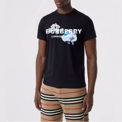 [버버리]Burberry 2020 Mens Logo Crew-neck Cotton Short Sleeved Tshirts - 버버리 2020 남성 로고 크루넥 코튼 반팔티 Bur02350x.Size(s - xl).블랙