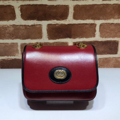 Gucci 2020 Marina Leather Mini Shoulder Bag,18CM - 구찌 2020 마리나 레더 미니 숄더백 576423,GUB0966,18cm,레드