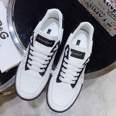 Dolce&Gabbana 2020 Mens Leather Sneakers  - 돌체앤가바나 2020 남성용 레더 스니커즈 DGS0198,Size(240 - 275).화이트