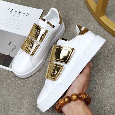 Dolce&Gabbana 2020 Mm / Wm Leather Sneakers  - 돌체앤가바나 2020 남여공용 레더 스니커즈 DGS0202,Size(225 - 275).화이트