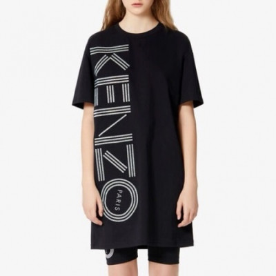 [겐조]Kenzo 2020 Womens Logo Cotton Short Sleeved Tshirts - 겐조 2020 여성 로고 캐쥬얼 코튼  반팔티 Ken0098x.Size(s - xl).블랙