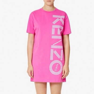 [겐조]Kenzo 2020 Womens Logo Cotton Short Sleeved Tshirts - 겐조 2020 여성 로고 캐쥬얼 코튼  반팔티 Ken0099x.Size(s - xl).핑크