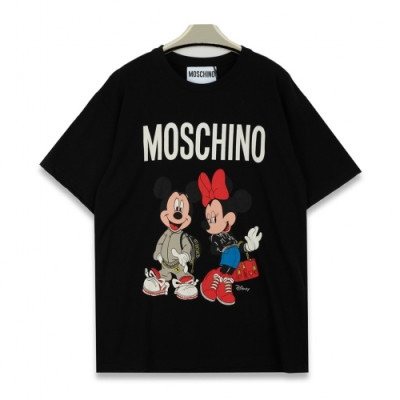 [모스키노]Moschino 2020 Mm/Wm Logo Cotton Short Sleeved Tshirts - 모스키노 2020 남자 로고 코튼 반팔티 Mos0081x.Size(xs - l).블랙