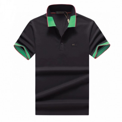 [매장판]Gucci 2020 Mens Logo Cotton Short Sleeved Polo Tshirts - 구찌 2020 남성 로고 코튼 폴로 반팔티 Guc02382x.Size(m - 3xl).블랙