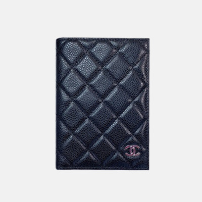 Chanel 2020 Mm / Wm Leather Passport Case - 샤넬 2020 남여공용 레더 여권지갑,CHAW0074,15cm.블랙