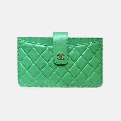 Chanel 2020 Ladies Wallet / Card Purse - 샤넬 2020 여성용 레더 장지갑 / 카드지갑 ,CHAW0075,19.5cm.그린