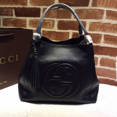 Gucci 2020 Ladies Leather Tote Bag,35CM - 구찌 2020 여성용 레더  토트백 282309,GUB0972,35CM,블랙