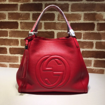 Gucci 2020 Ladies Leather Tote Bag,35CM - 구찌 2020 여성용 레더  토트백 282309,GUB0973,35CM,레드