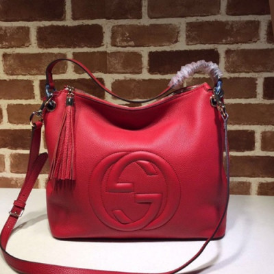 Gucci 2020 Ladies Leather Shoulder Bag,35CM - 구찌 2020 여성용 레더  숄더백 408825,GUB0976,35CM,레드