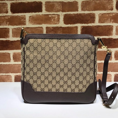 Gucci 2020 GG Supreme Messenger Shoulder Bag,30CM - 구찌 2020 GG 슈프림 남성용 메신저 숄더백 498157,GUB1001,30CM,브라운