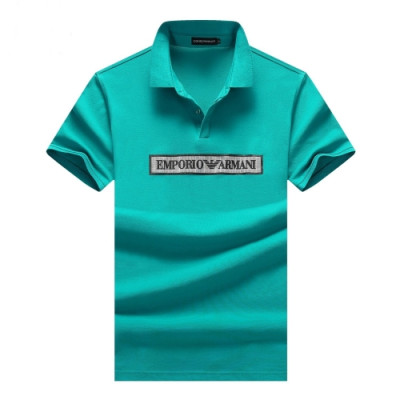 [알마니]Armani 2019 Mens Logo Cotton Short Sleeved Tshirts - 알마니 2019 남성 로고 코튼 반팔티 Arm0630x.Size(m - 3xl).그린