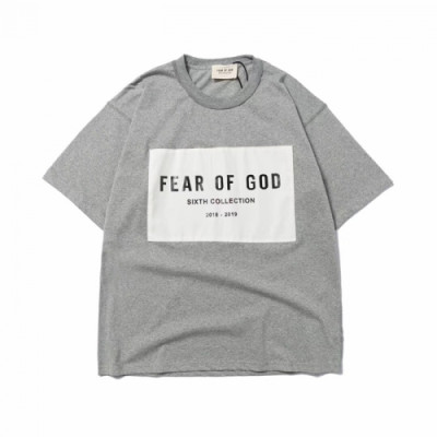 [피어오브갓]Fear of god 2020 Mm/Wm Oversize Minimal Cotton Short Sleeved Tshirts - 피어오브갓 2020 남자 미니멀 오버사이즈 코튼 반팔티 Fea0102x.Size(s - xl).그레이