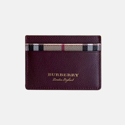 Burberry 2020 Leather Card Purse  - 버버리 2020 남여공용 레더 카드 퍼스 BURW0103.Size(10CM).와인