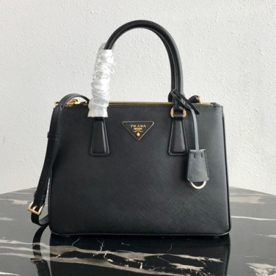 Prada 2020 Leather Tote Shoulder Bag,28cm - 프라다 2020 여성용 레더 토트 숄더백 ,1BA863-4,28cm,블랙