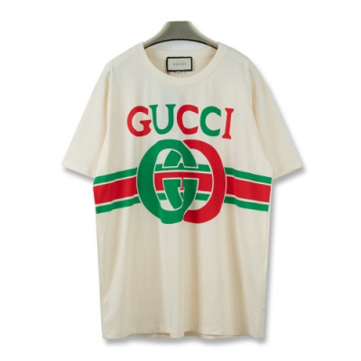 [매장판]Gucci 2020 Mm/Wm Logo Cotton Crew neck Short Sleeved Tshirts - 구찌 2020 남/녀 로고 코튼 크루넥 반팔티 Guc02400x.Size(xs - l).아이보리