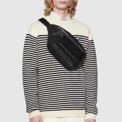 Gucci 2022 Marmont Leather Belt Bag,18CM - 구찌 2022 마몬트  레더 벨트백 ,476434 ,GUB1019,28CM,블랙