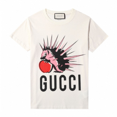 [매장판]Gucci 2020 Mm/Wm Logo Cotton Crew neck Short Sleeved Tshirts - 구찌 2020 남/녀 로고 코튼 크루넥 반팔티 Guc02407x.Size(s - l).화이트