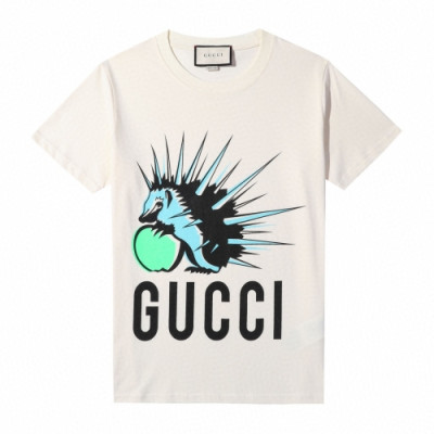 [매장판]Gucci 2020 Mm/Wm Logo Cotton Crew neck Short Sleeved Tshirts - 구찌 2020 남/녀 로고 코튼 크루넥 반팔티 Guc02408x.Size(s - l).화이트