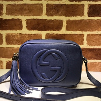 Gucci 2020 Soho Leather Shoulder Bag ,21CM - 구찌 2020 소호 레더 숄더백 308364,GUB1027 ,21cm,블루