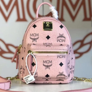 MCM 2020 Visetos Shoulder Bag ,19cm - 엠씨엠 2020 비세토스 여성용 숄더백  MCMB0433,19cm,핑크