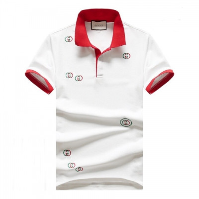 [매장판]Gucci 2020 Mens Logo Cotton Polo Short Sleeved Tshirts - 구찌 2020 남성 로고 폴로 코튼 반팔티 Guc02417x.Size(m - 3xl).화이트