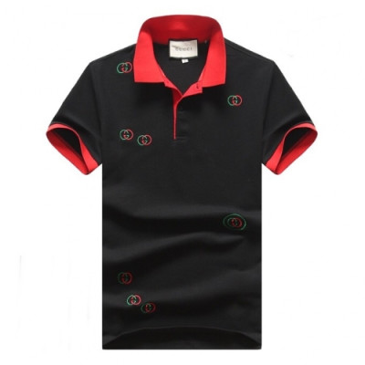 [매장판]Gucci 2020 Mens Logo Cotton Polo Short Sleeved Tshirts - 구찌 2020 남성 로고 폴로 코튼 반팔티 Guc02418x.Size(m - 3xl).블랙