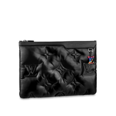 [핫 신상]Louis Vuitton 2020 A4 Leather Clutch Bag,34.5cm - 루이비통 2020 A4 레더 클러치백 M68775,LOUB1955,34.5cm,블랙