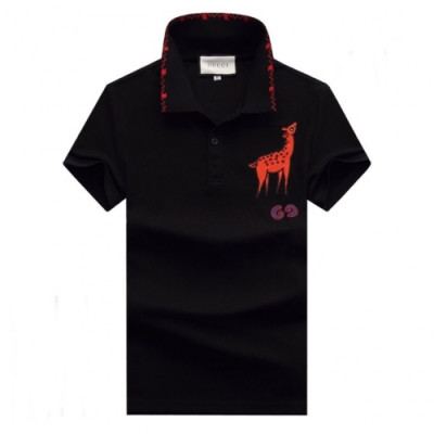 [매장판]Gucci 2020 Mens Logo Cotton Polo Short Sleeved Tshirts - 구찌 2020 남성 로고 폴로 코튼 반팔티 Guc02425x.Size(m - 3xl).블랙