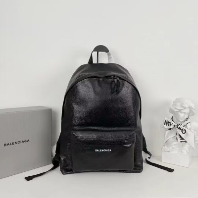Balenciaga 2022 Leather Back Pack,45cm - 발렌시아가 2022 남성용 레더 백팩,BGB0550,45cm,블랙