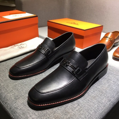 Hermes 2020 Mens Leather Shoes - 에르메스 2020 남성용 레더 슈즈 HERS0315.Size(240 - 275).블랙