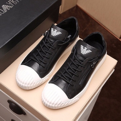 Armani 2020 Mens Leather Sneakers  - 알마니 2020 남성용 레더 스니커즈 ARMS0299,Size(240 - 270).블랙