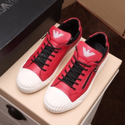Armani 2020 Mens Leather Sneakers  - 알마니 2020 남성용 레더 스니커즈 ARMS0300,Size(240 - 270).레드