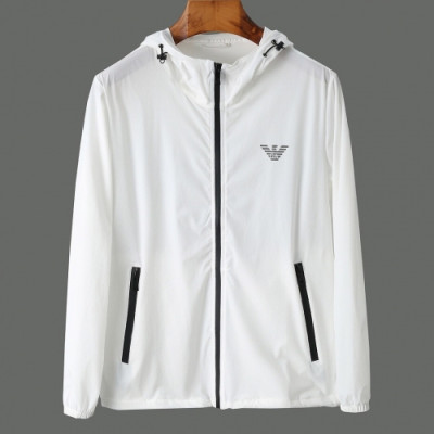 [알마니]Armani 2020 Mens Logo Casual Windproof Jackets - 알마니 2020 남성 로고 캐쥬얼 방풍 자켓 Arm0634x.Size(m - 2xl).화이트