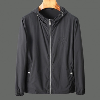 [로에베]Loewe 2020 Mens Logo Casual Windproof Jackets - 로에베 2020 남성 로고 캐쥬얼 방풍 자켓 Loe0212x.Size(m - 2xl).블랙