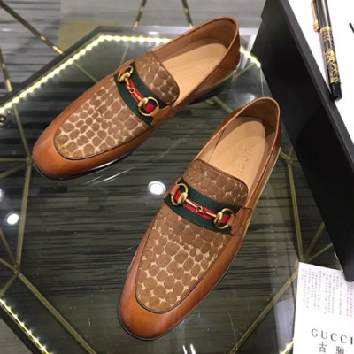 Gucci 2020 Mens Leather Shoes -  구찌 2020 남성용 레더 슈즈 GUCS1046,Size(240 - 270).브라운