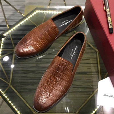 Ferragamo 2020 Mens Leather Shoes - 페라가모 2020 남성용 레더 슈즈 FGMS0363,Size(240 - 270).브라운