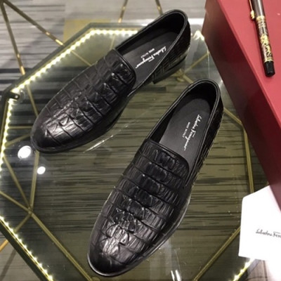 Ferragamo 2020 Mens Leather Shoes - 페라가모 2020 남성용 레더 슈즈 FGMS0364,Size(240 - 270).블랙