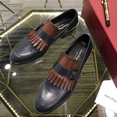 Ferragamo 2020 Mens Leather Shoes - 페라가모 2020 남성용 레더 슈즈 FGMS0366,Size(240 - 270).네이비