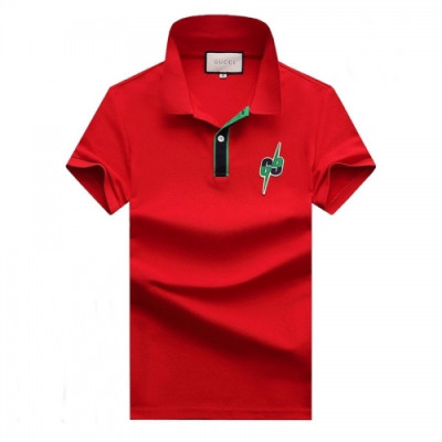 [매장판]Gucci 2020 Mens Logo Cotton Polo Short Sleeved Tshirts - 구찌 2020 남성 로고 폴로 코튼 반팔티 Guc02433x.Size(m - 3xl).레드