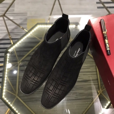 Ferragamo 2020 Mens Leather Boots - 페라가모 2020 남성용 레더 부츠 FGMS0369,Size(240 - 270).블랙