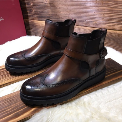 Ferragamo 2020 Mens Leather Boots - 페라가모 2020 남성용 레더 부츠 FGMS0370,Size(240 - 265).브라운