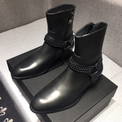 Saint Laurent 2020 Mens Leather Boots - 입생로랑 2020 남성용 레더 부츠 SLS0061,Size(240 - 270).블랙