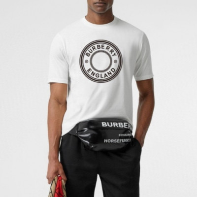 [버버리]Burberry 2020 Mens Logo Cotton Short Sleeved Tshirts - 버버리 2020 남성 로고 코튼 반팔티 Bur02426x.Size(s - xl).화이트