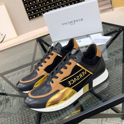 Versace 2020 Mens Leather Sneakers - 베르사체 2020 남성용 레더 스니커즈 VERS0481,Size (240 - 270).블랙