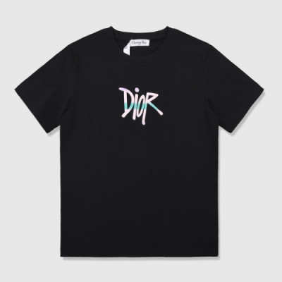 [디올]Dior 2020 Mm/Wm Logo Cotton Short Sleeved Tshirts - 디올 2020 남자 로고 코튼 반팔티 Dio0594x.Size(s - xl).블랙