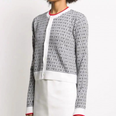 [미우미우]Miu miu 2020 Womens Trendy Knit Cardigan- 미우미우 2020 여성 트렌디 니트 가디건 Miu0184x.Size(s - l).블랙