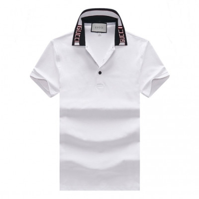 [매장판]Gucci 2020 Mens Logo Cotton Polo Short Sleeved Tshirts - 구찌 2020 남성 로고 폴로 코튼 반팔티 Guc02445x.Size(m - 3xl).화이트